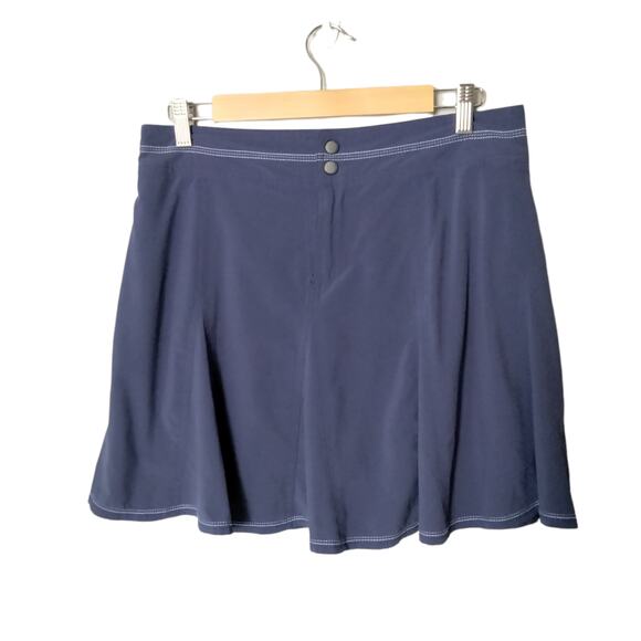 Title Nine Sz 6 Navy Blue Contrast Stitch Athletic Skort or Tennis Skirt - Picture 1 of 9